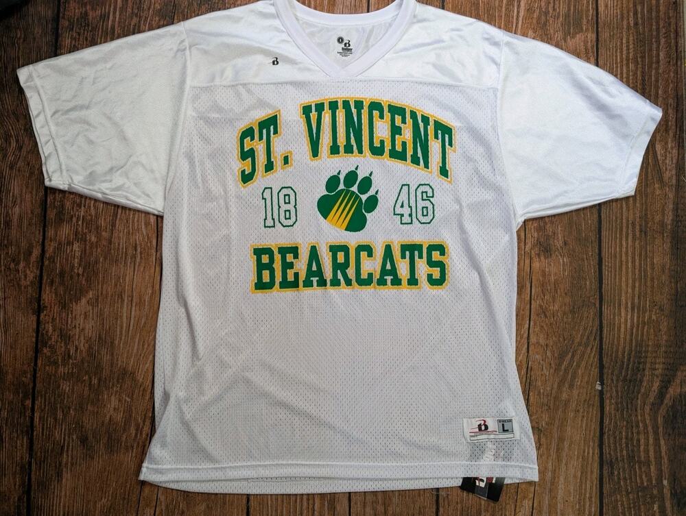 SAINT VINCENT College BEARCATS White Jersey Size Large White Badger Sport